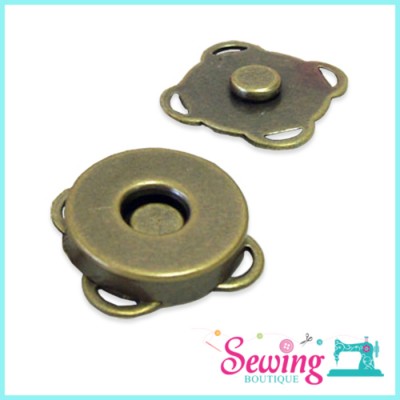 BUTTON - MAGNET-FOUR HOLE-METAL-14MM(BRONZE)